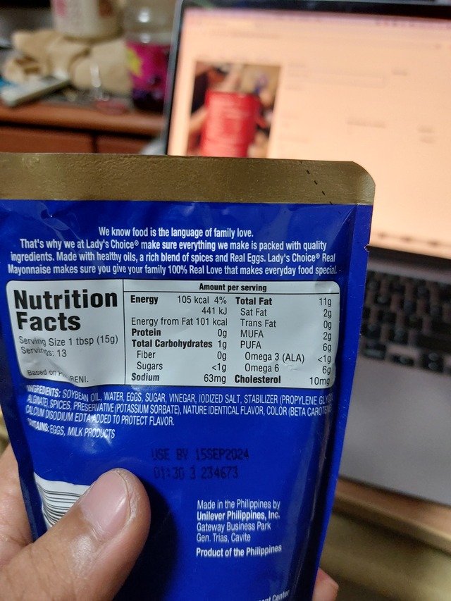 Nutrition label