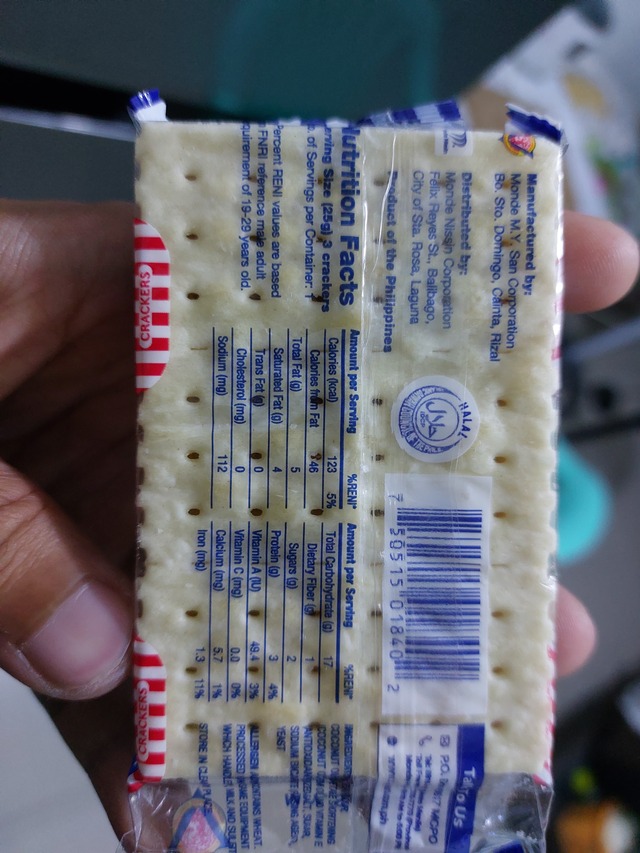 Nutrition label