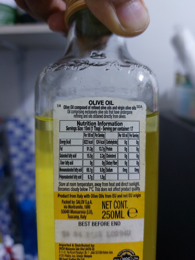 Nutrition label
