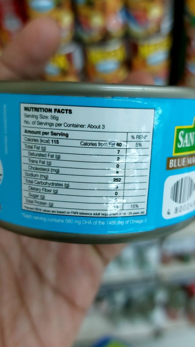 Nutrition label