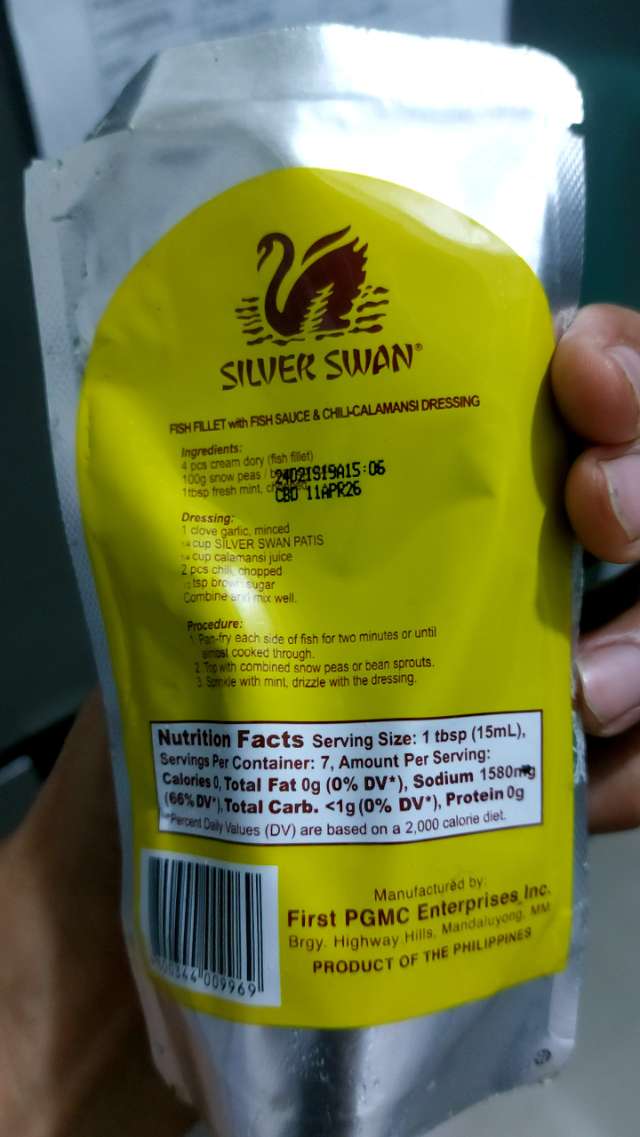 Nutrition label