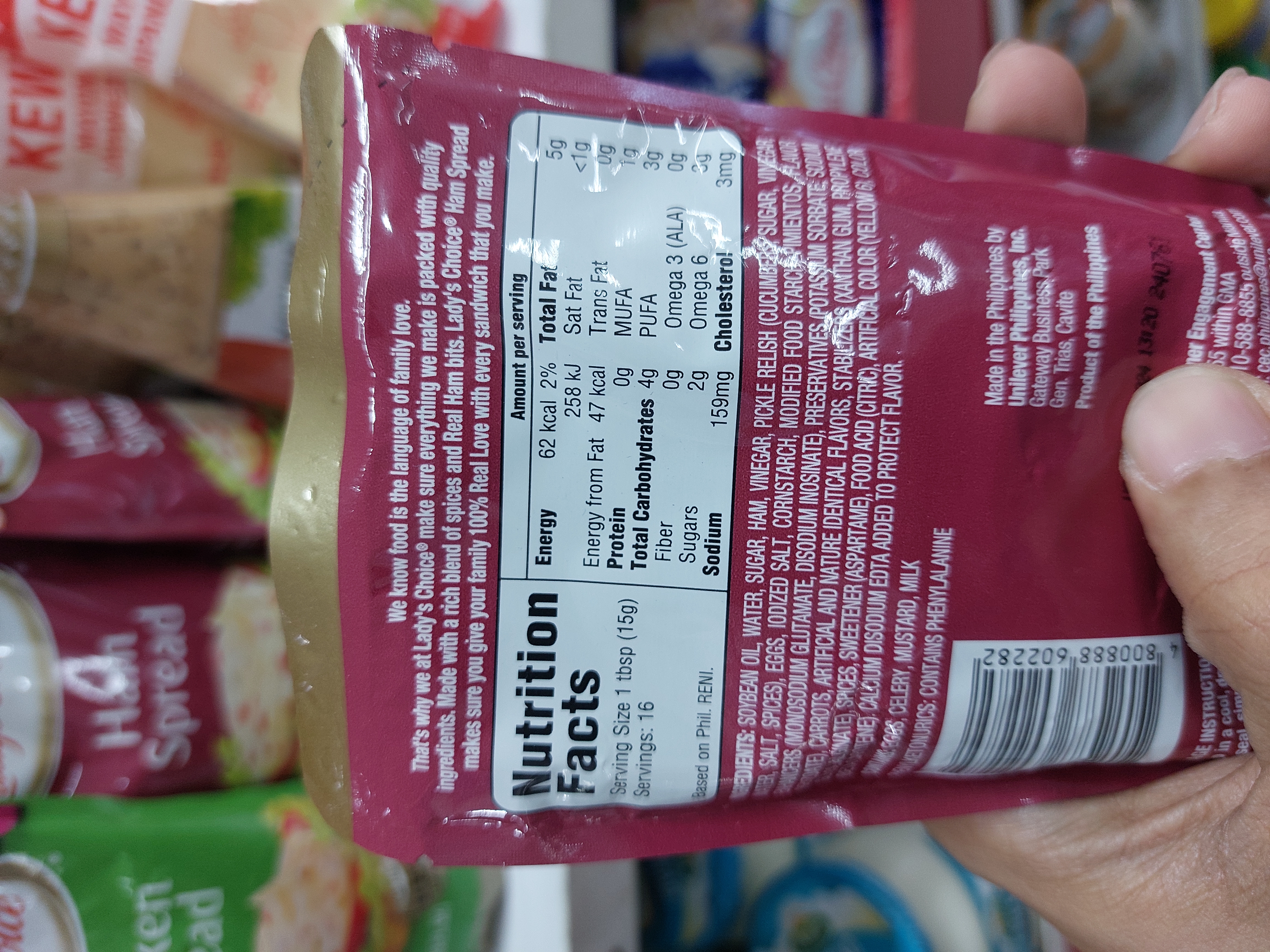 Nutrition label