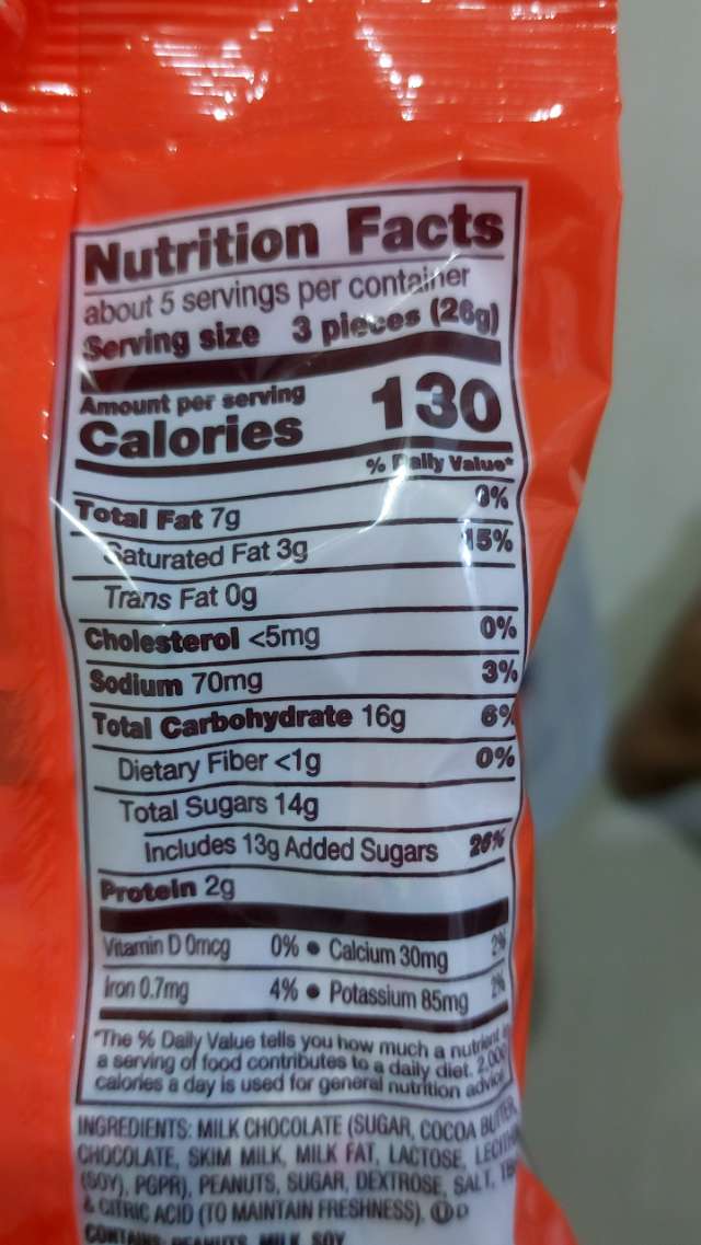 Nutrition label