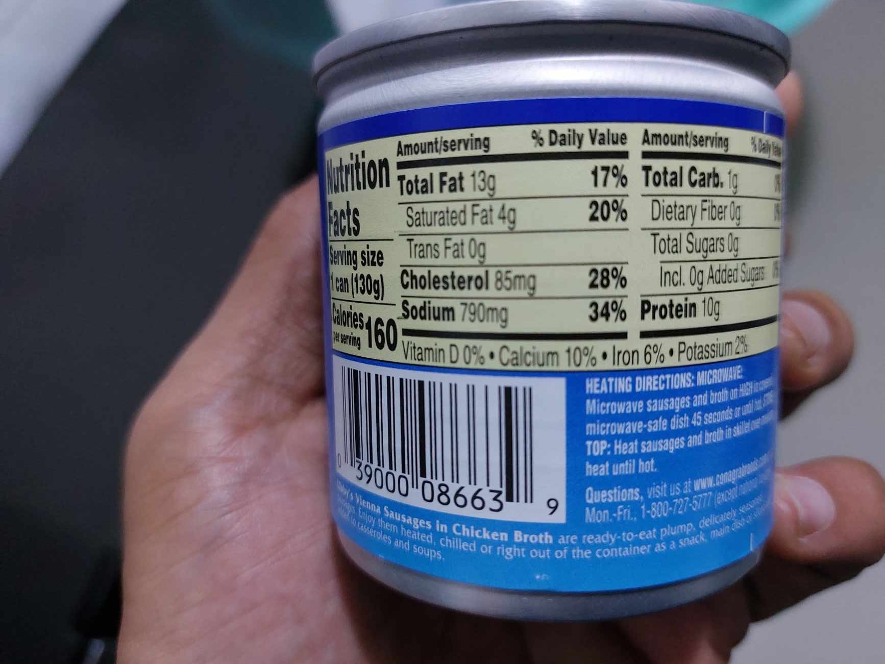 Nutrition label