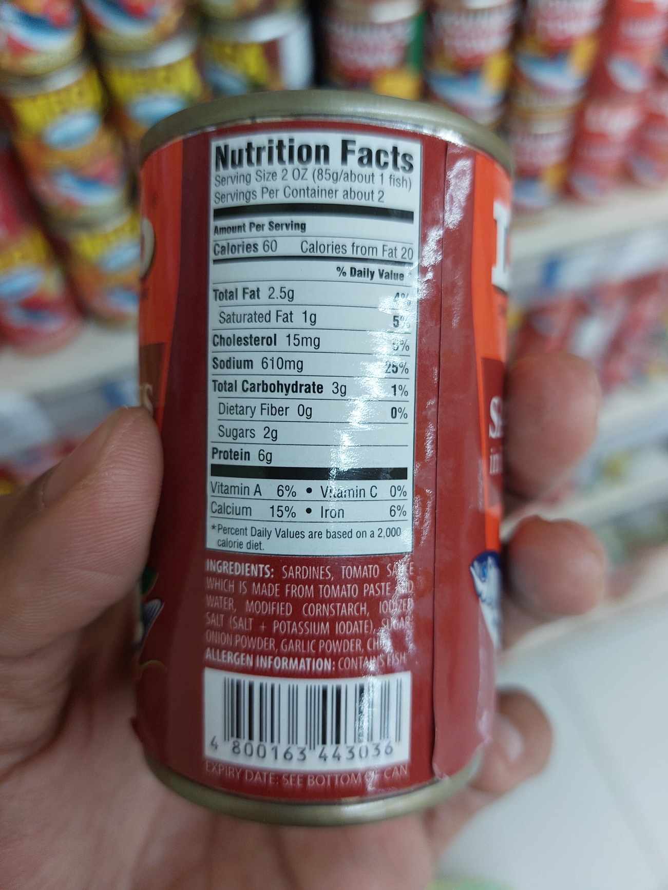 Nutrition label