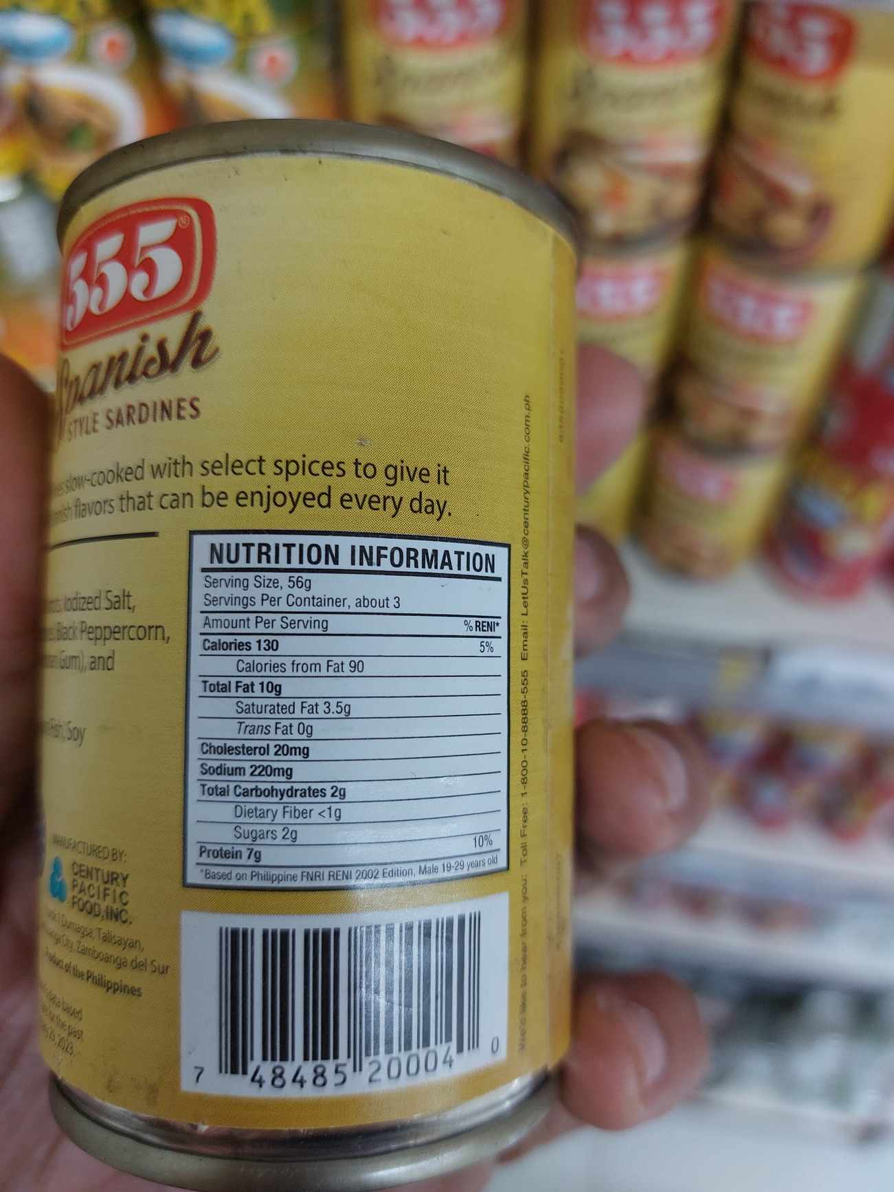 Nutrition label