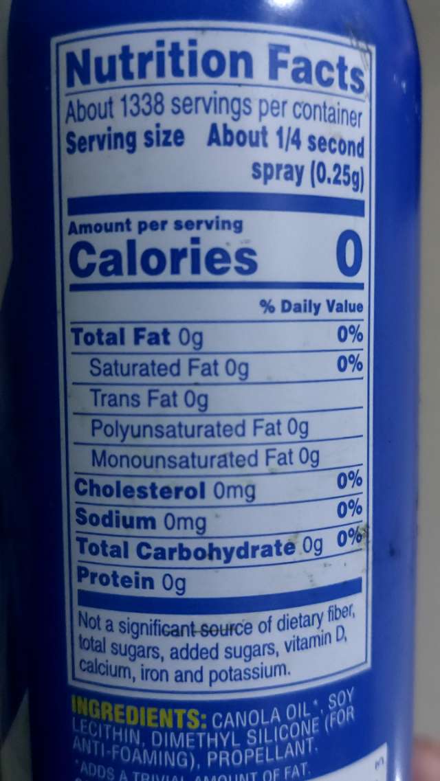 Nutrition label