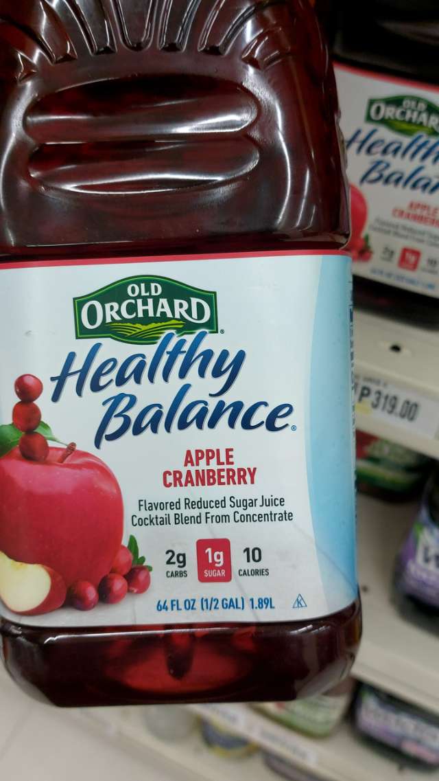 Old orchard healthy balance apple cranberry