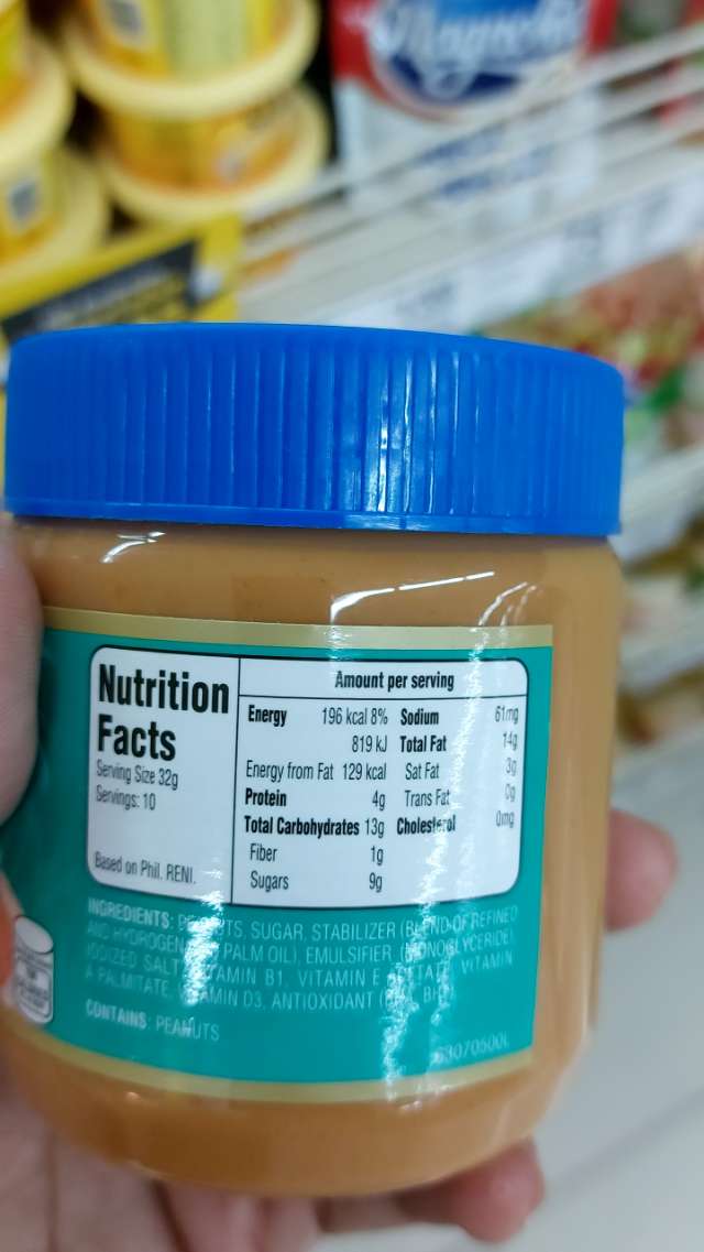 Nutrition label