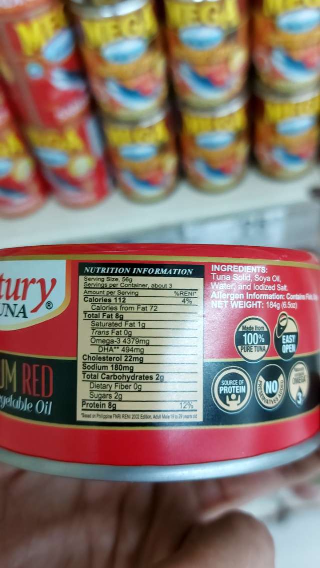 Nutrition label