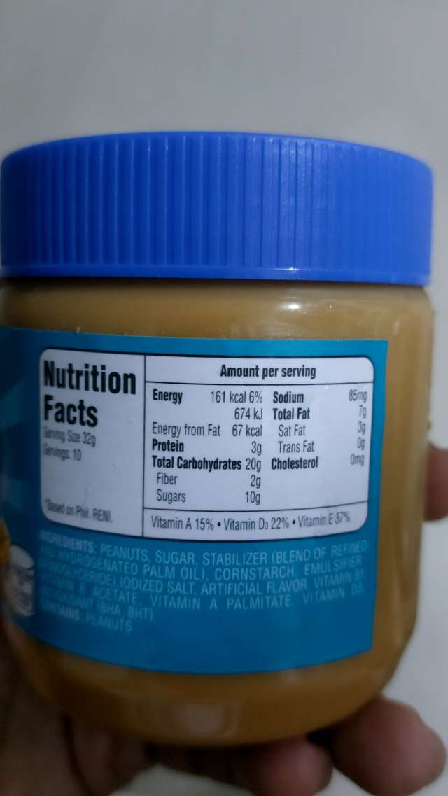 Nutrition label
