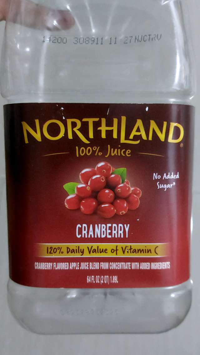 Northland cranberry flavored apple juice blend no added sugar