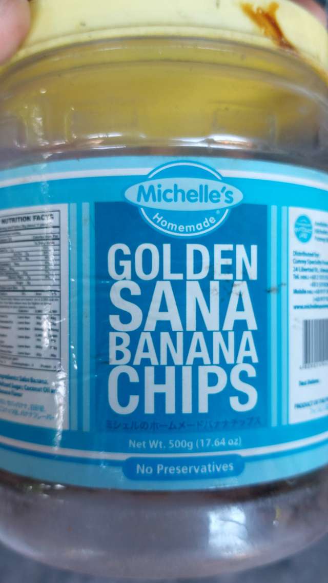 Michelle's homemade golden sana banana chips