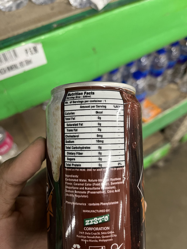 Nutrition label