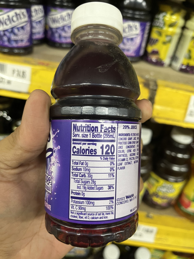Nutrition label