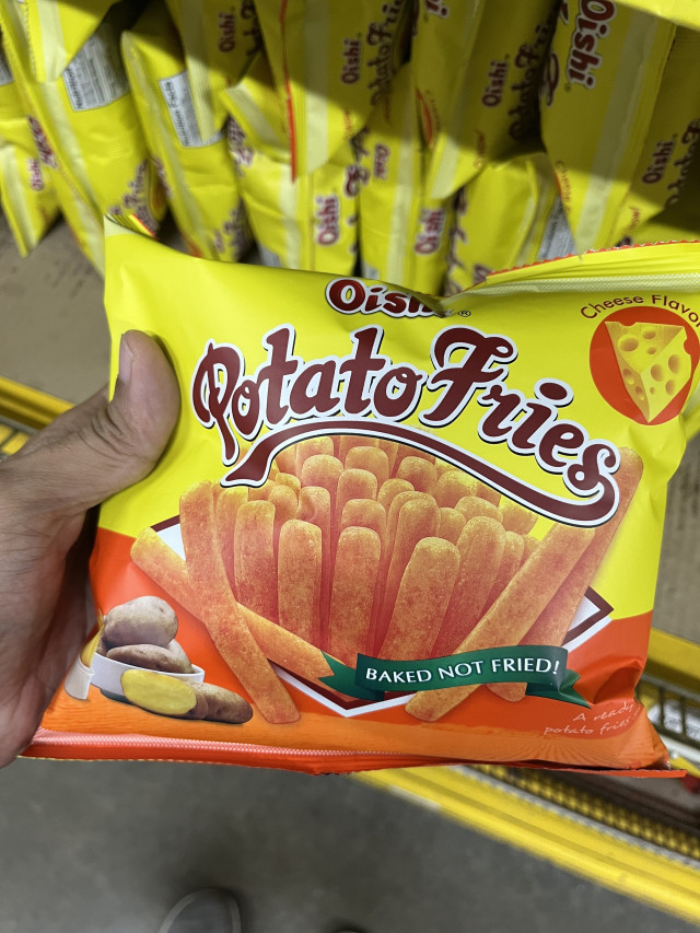 Oishi potato fries baked not fried!