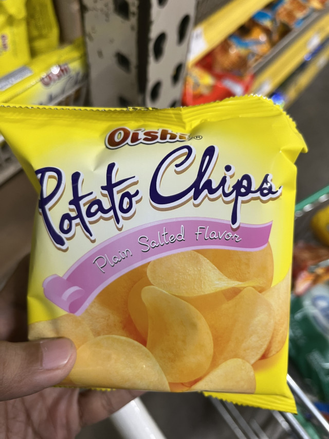 Oishi Potato Chips plain salted flavor