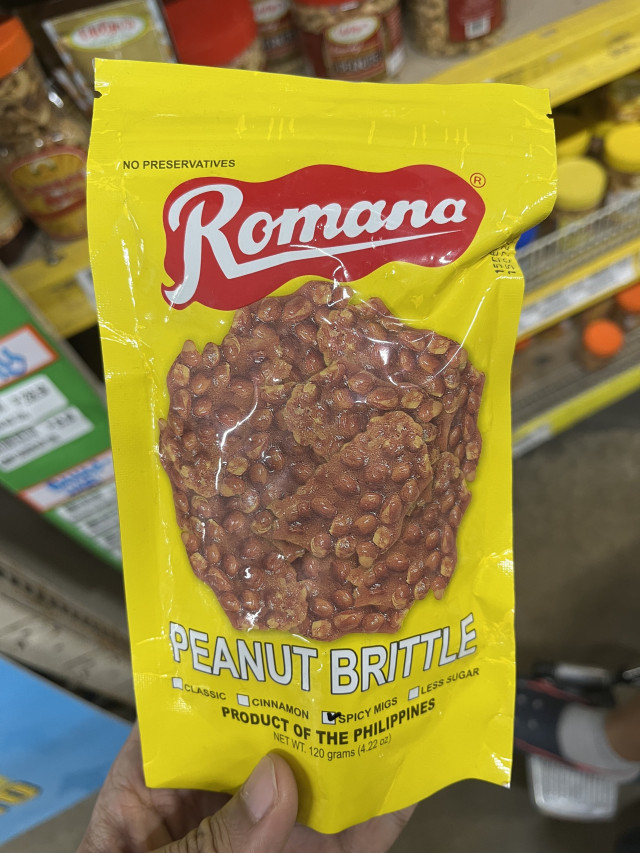 Romana peanut brittle spicy migs?