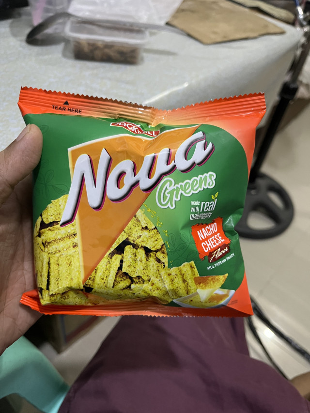 Jack n jill Nova Greens made with real malunggay nacho cheese flavor