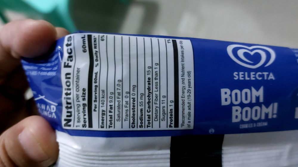 Nutrition label