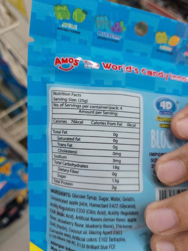Nutrition label