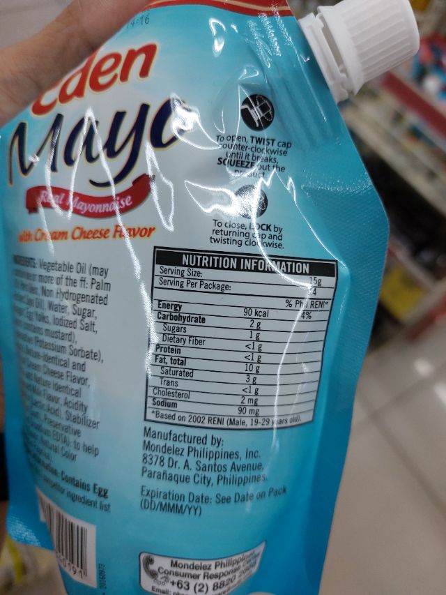 Nutrition label