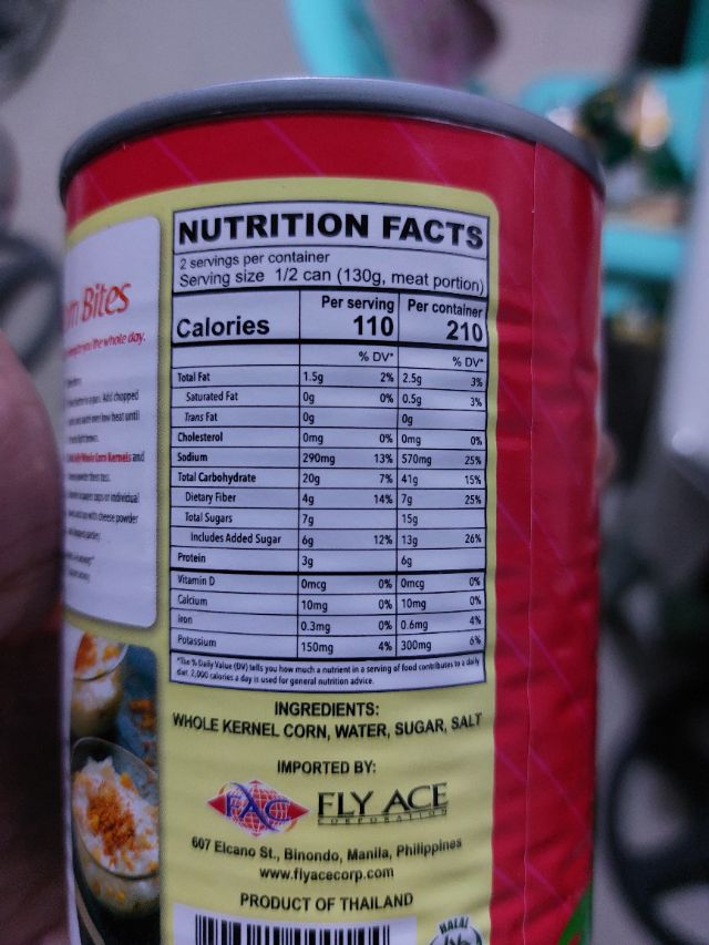 Nutrition label