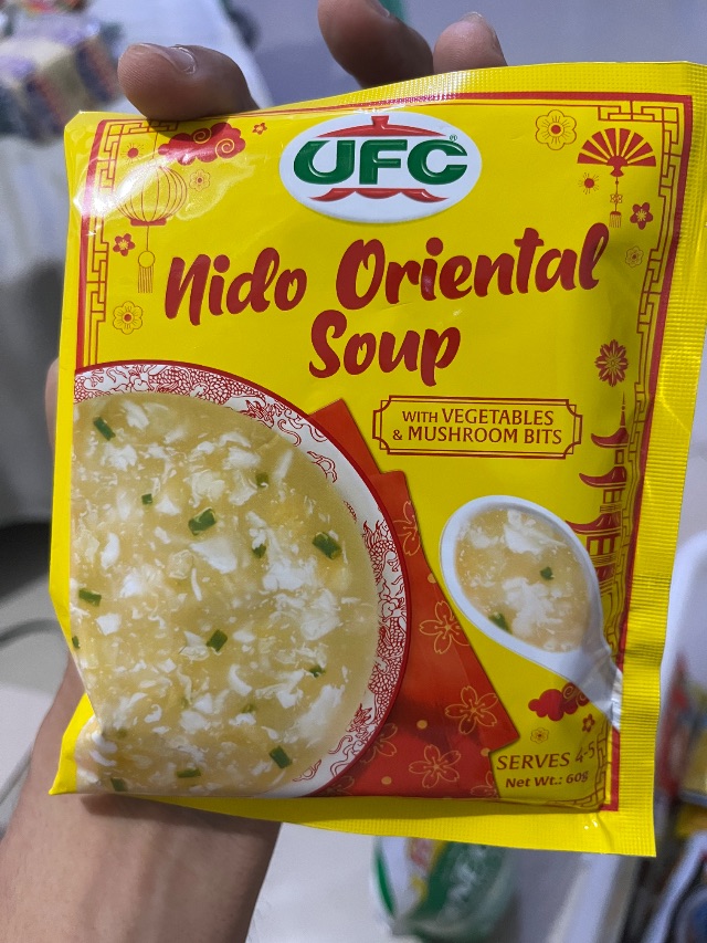 UFC Nido Oriental Soup with vegetables and mushroom bits