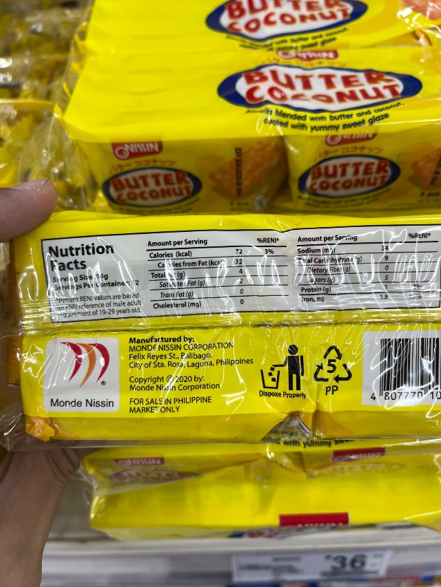 Nutrition label