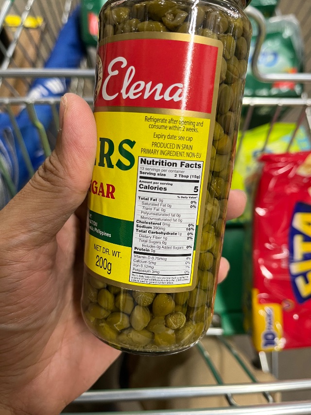 Nutrition label