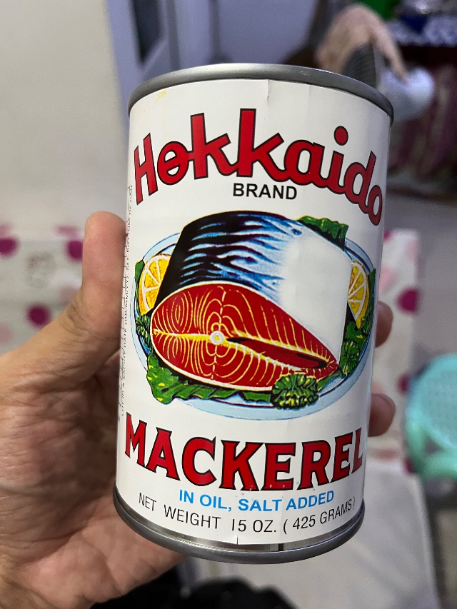 Hokkaido mackerel in oil, salt added