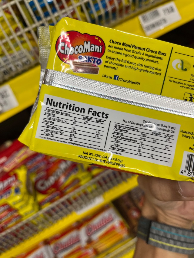 Nutrition label