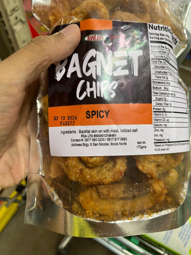 Basilos Bagnet Chips Spicy