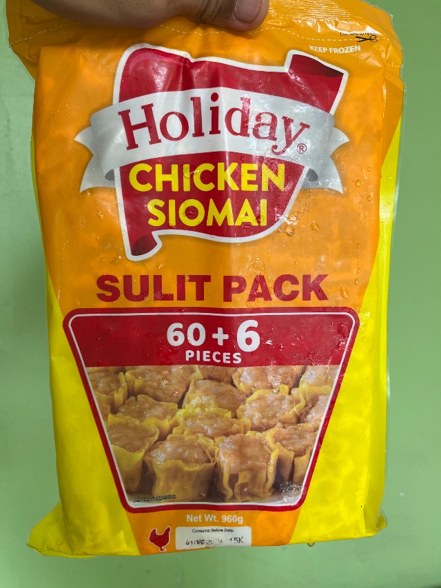 Holiday chicken siomai