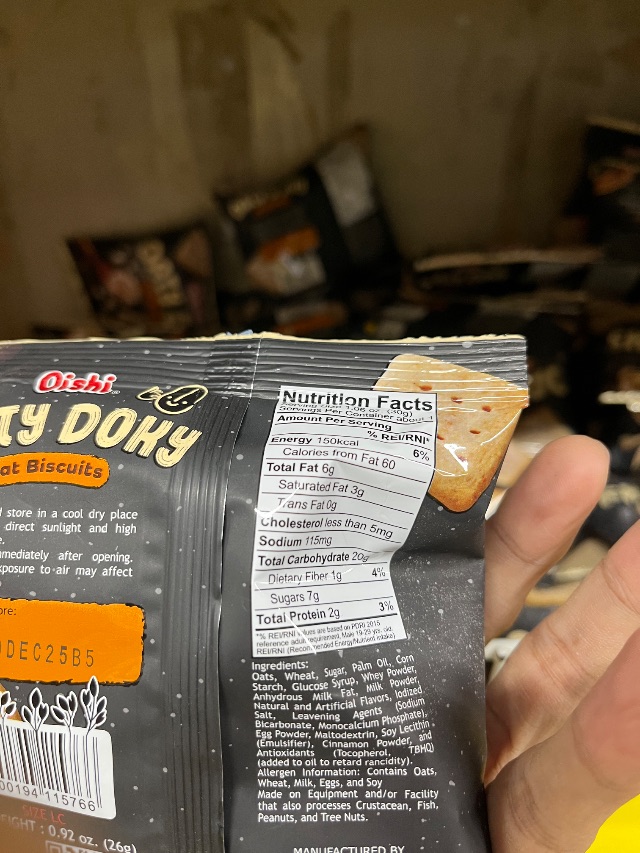 Nutrition label