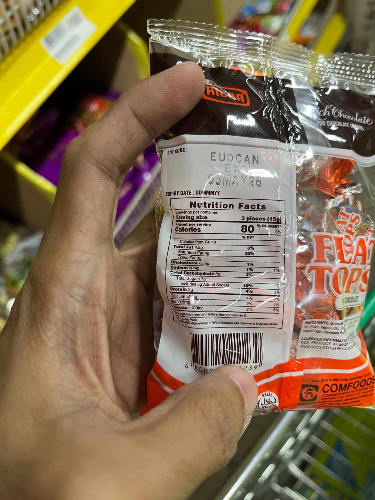 Nutrition label