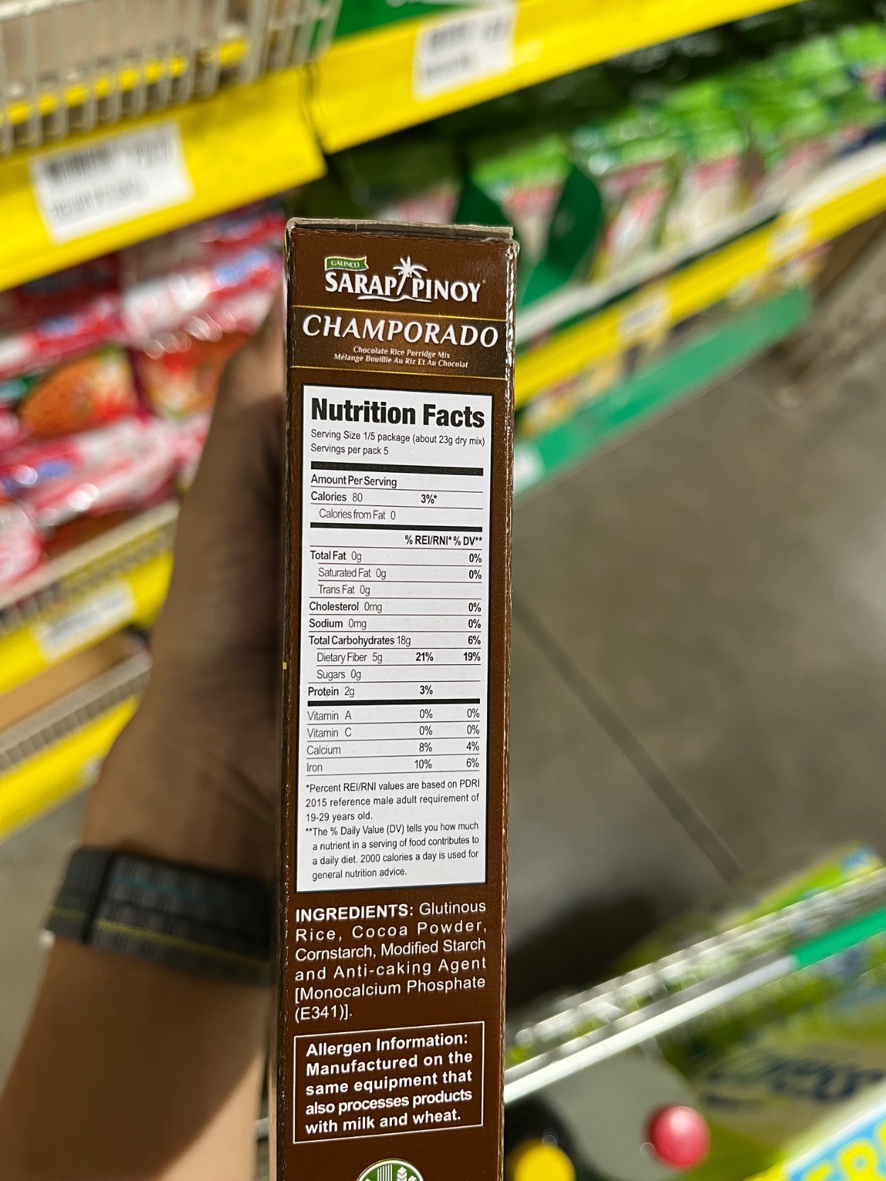 Nutrition label
