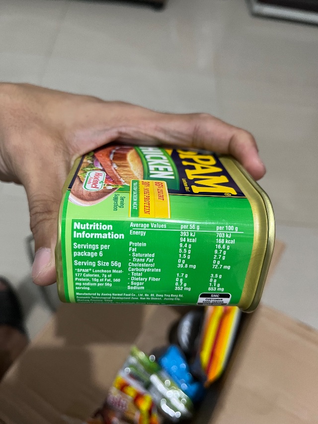 Nutrition label