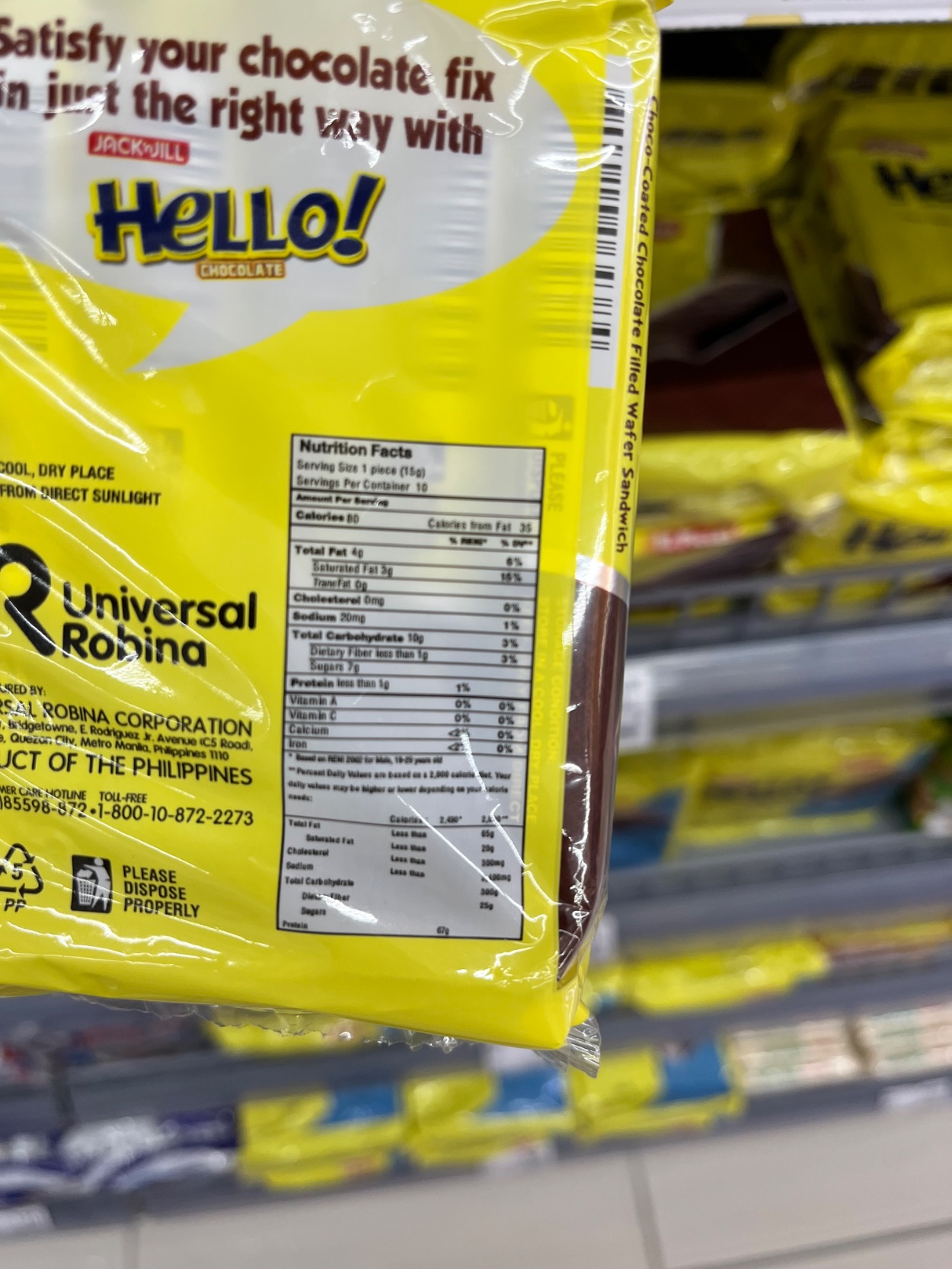 Nutrition label