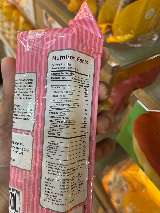 Nutrition label