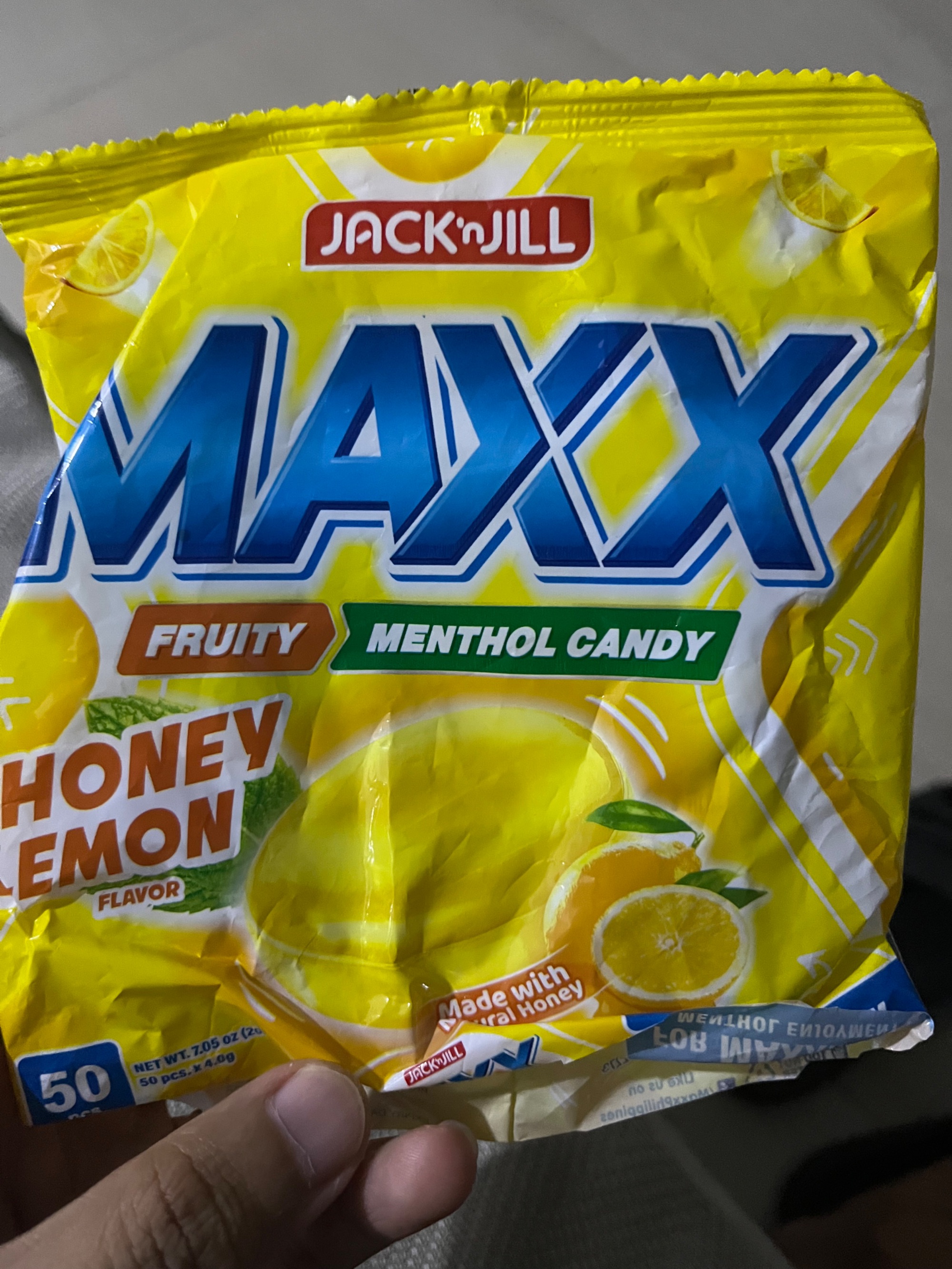 Jack n jill maxx fruity menthol candy honey lemon flavor