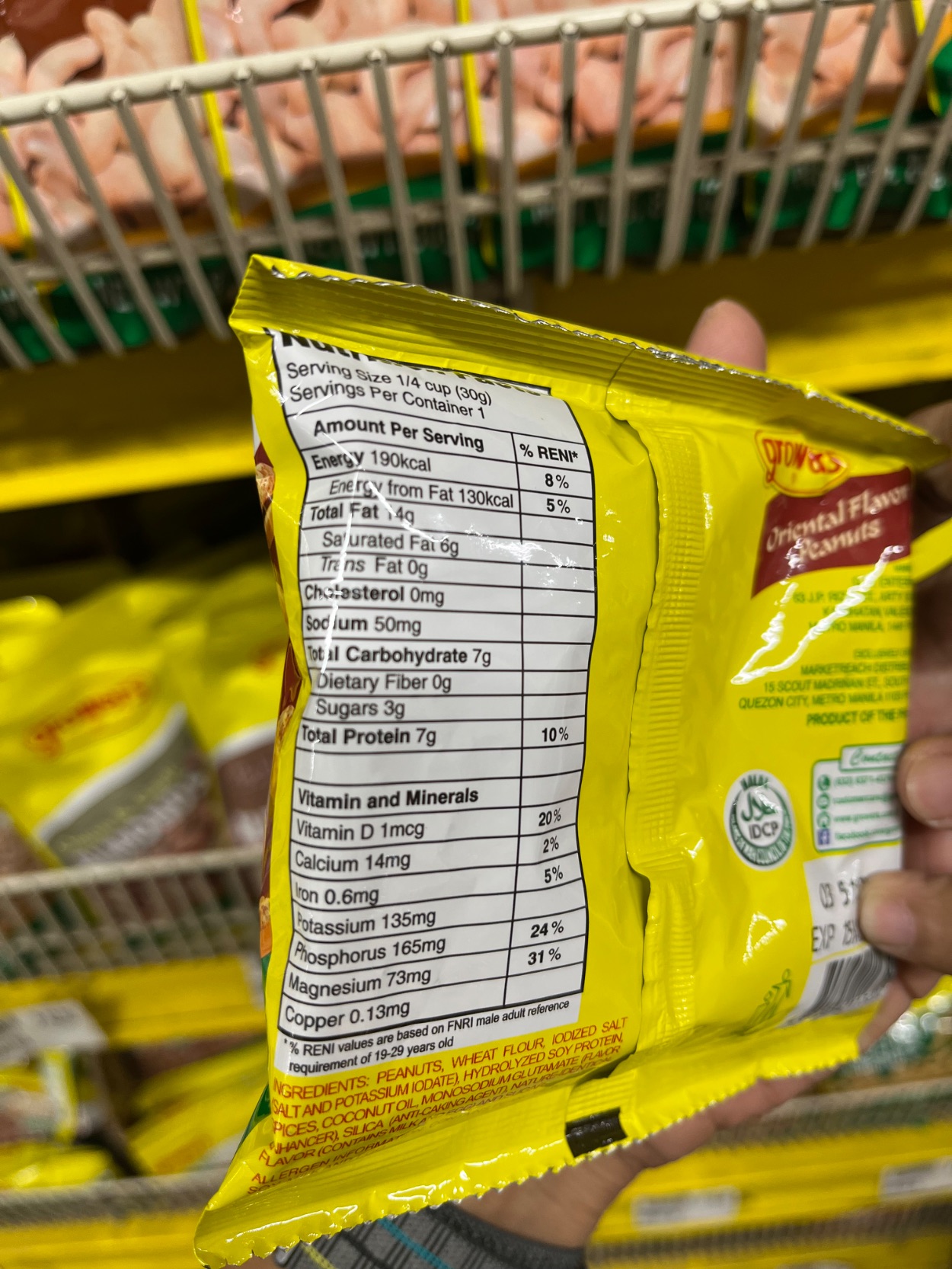 Nutrition label