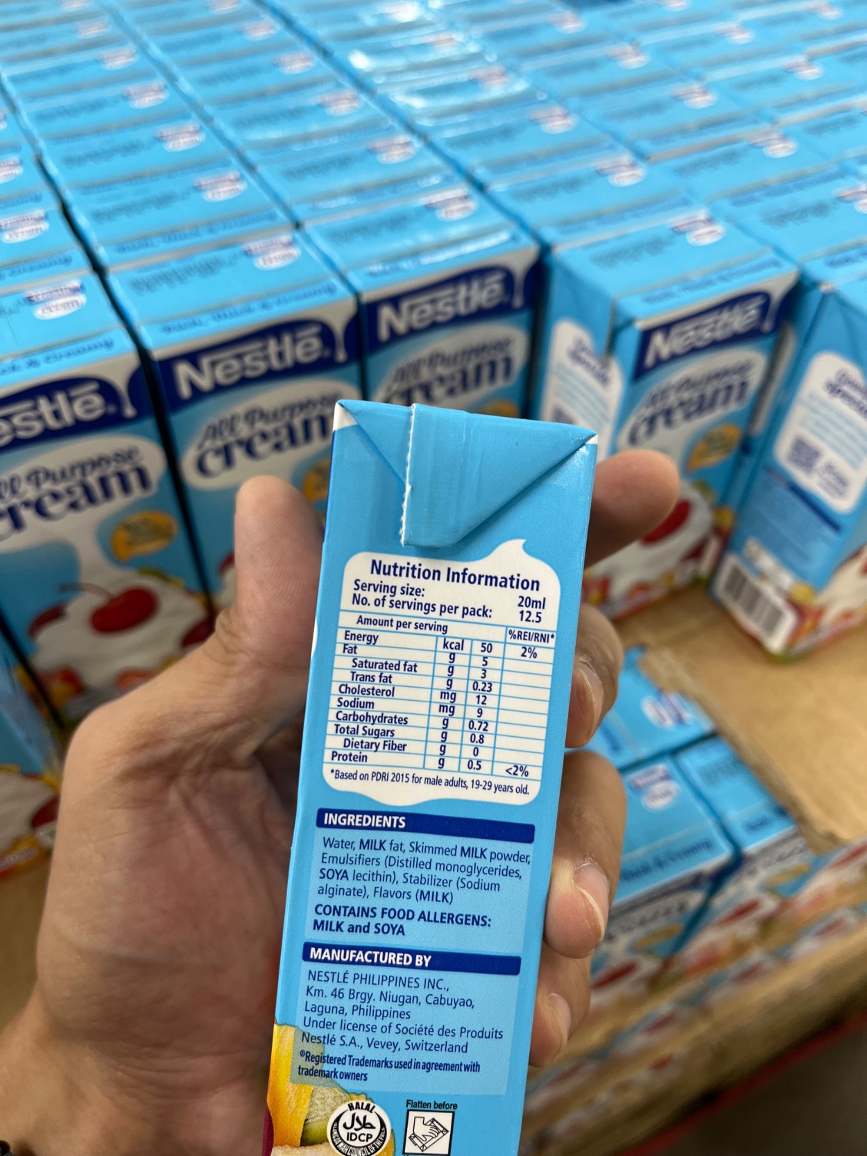 Nutrition label