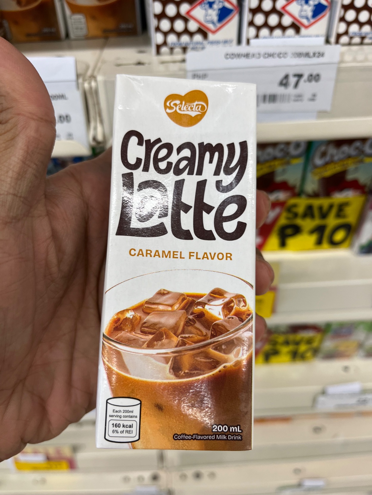 Selecta creamy latte caramel flavor