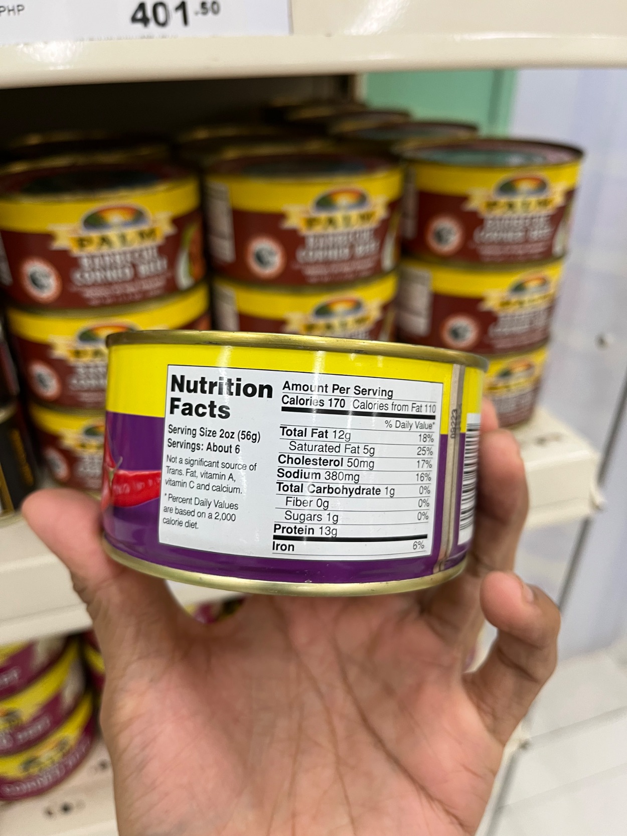 Nutrition label