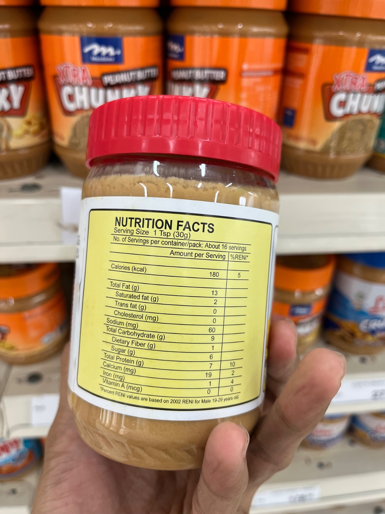 Nutrition label