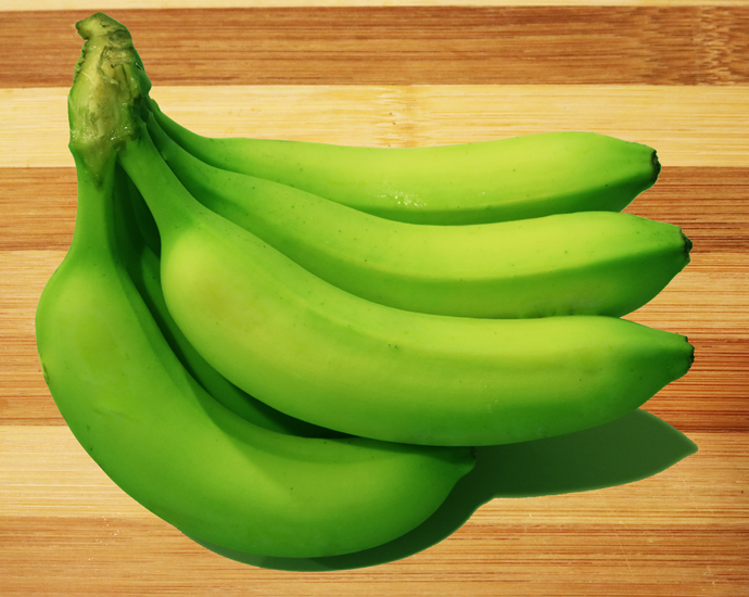Banana, cavendish, unripe