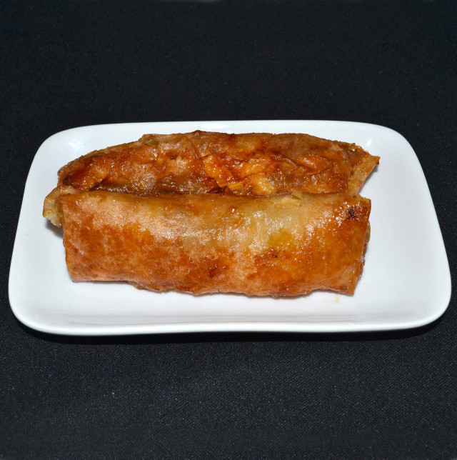 Banana, saba, w/ sugar, wrapped, fried