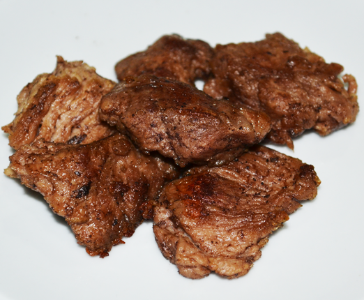 Beef sirloin, fried