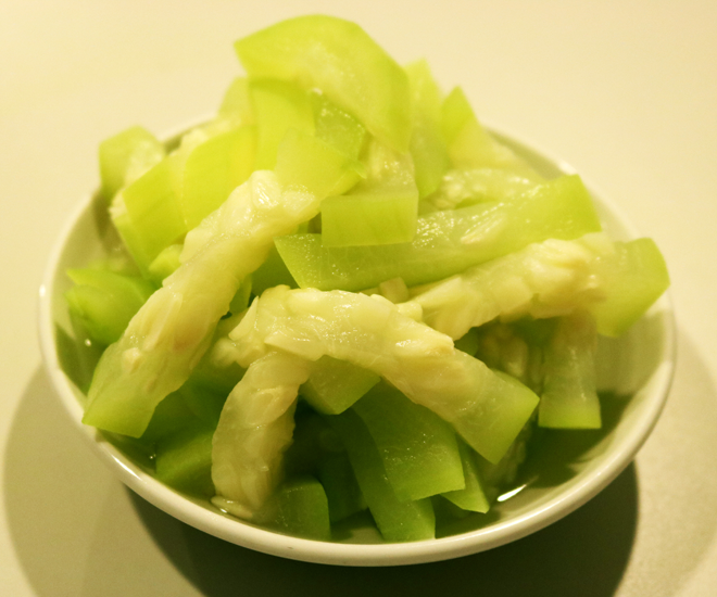 Bottle gourd fruit, boiled